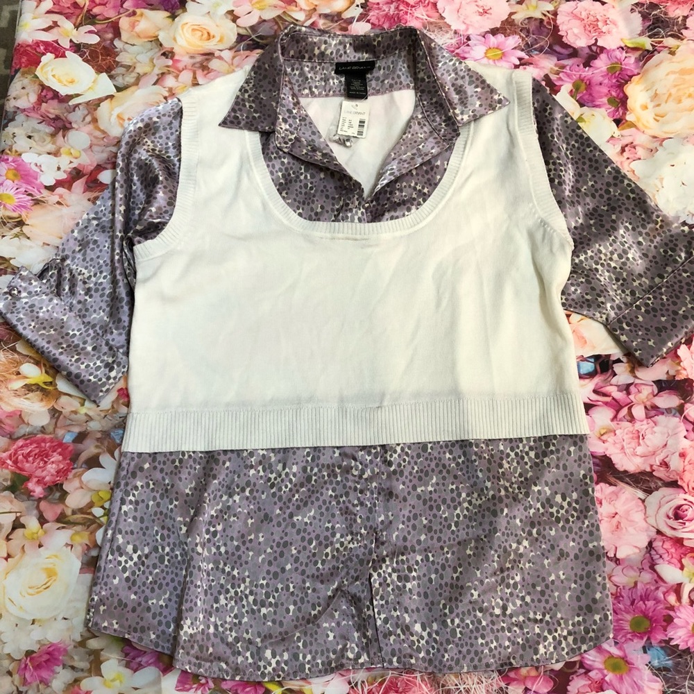 NWT Lane Bryant Satin and sweater combo Sz 14/16